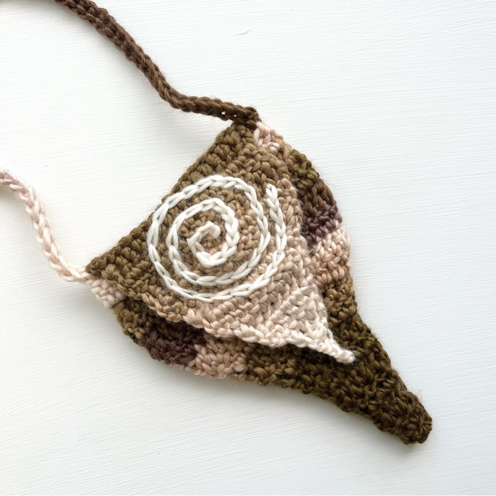 Handmade Crochet Spiral Pixie Pouch Shoulder Bag